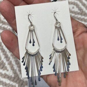 Southwest Design Silver Plated Dangle Earrings (NWOT)
